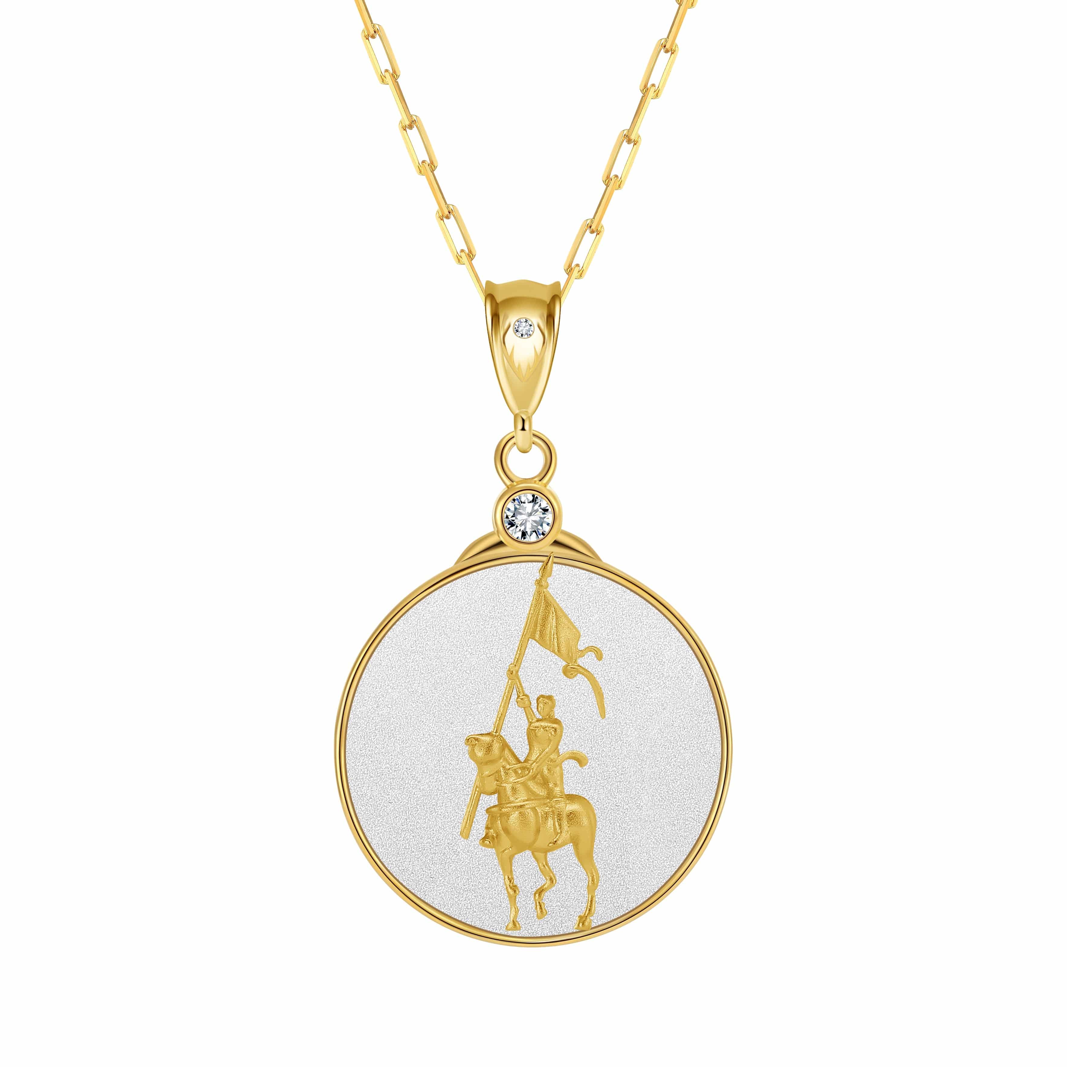 Saints Joan of Arc Faith Pendant Necklace