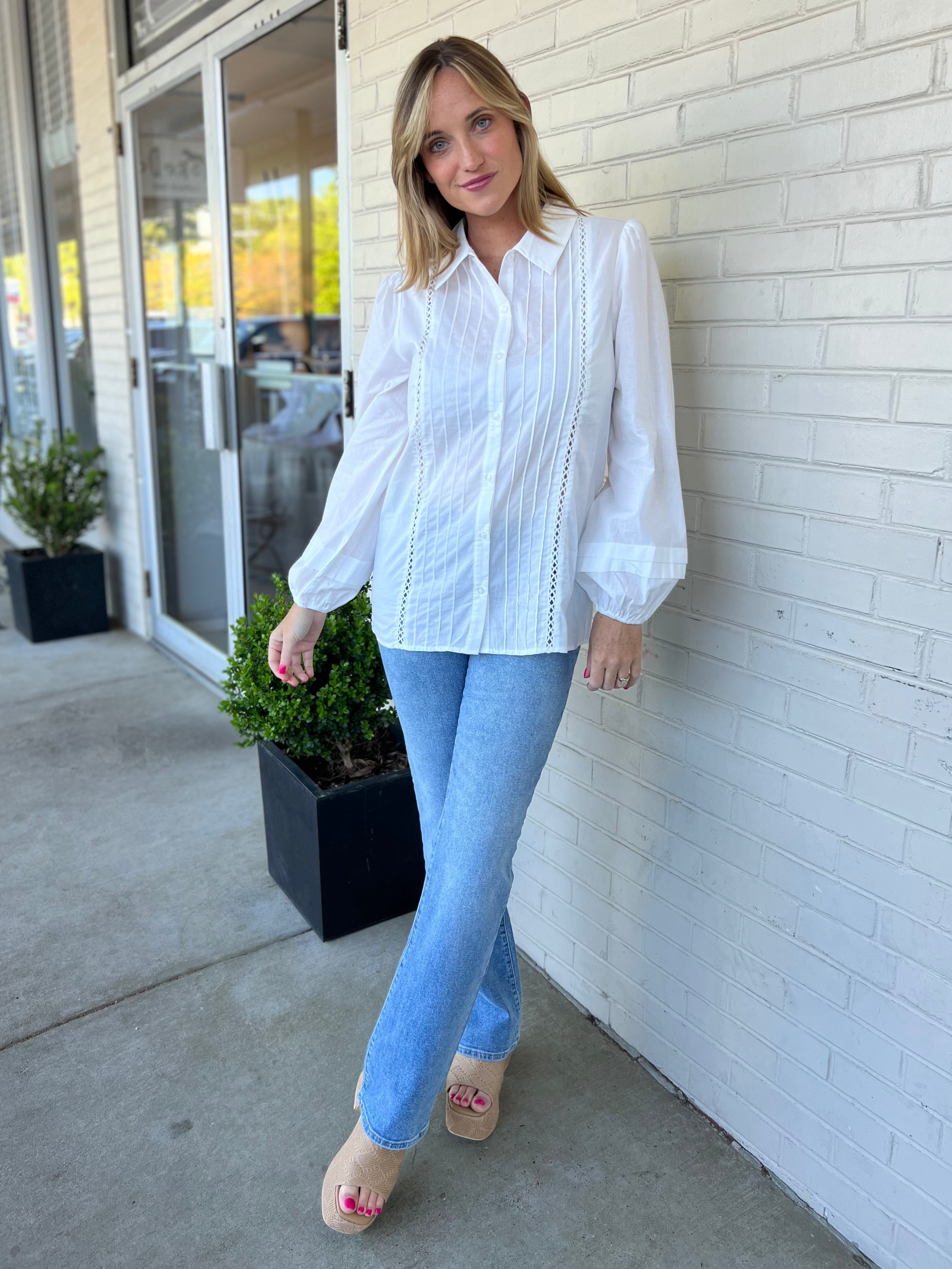 Lalavon | Pink Button Up Cora Shirt | Sweetest Stitch Boutique