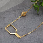 Pickleball Playset Gold Necklace