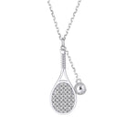 LoveMatch Tennis LOVE Bling Dainty Chain Silver Necklace