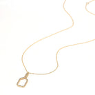 Fine Pickleball Belle Volley Necklace Solid 14k Gold with Diamonds