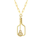 Pickleball The Mini Volley Necklace Gold