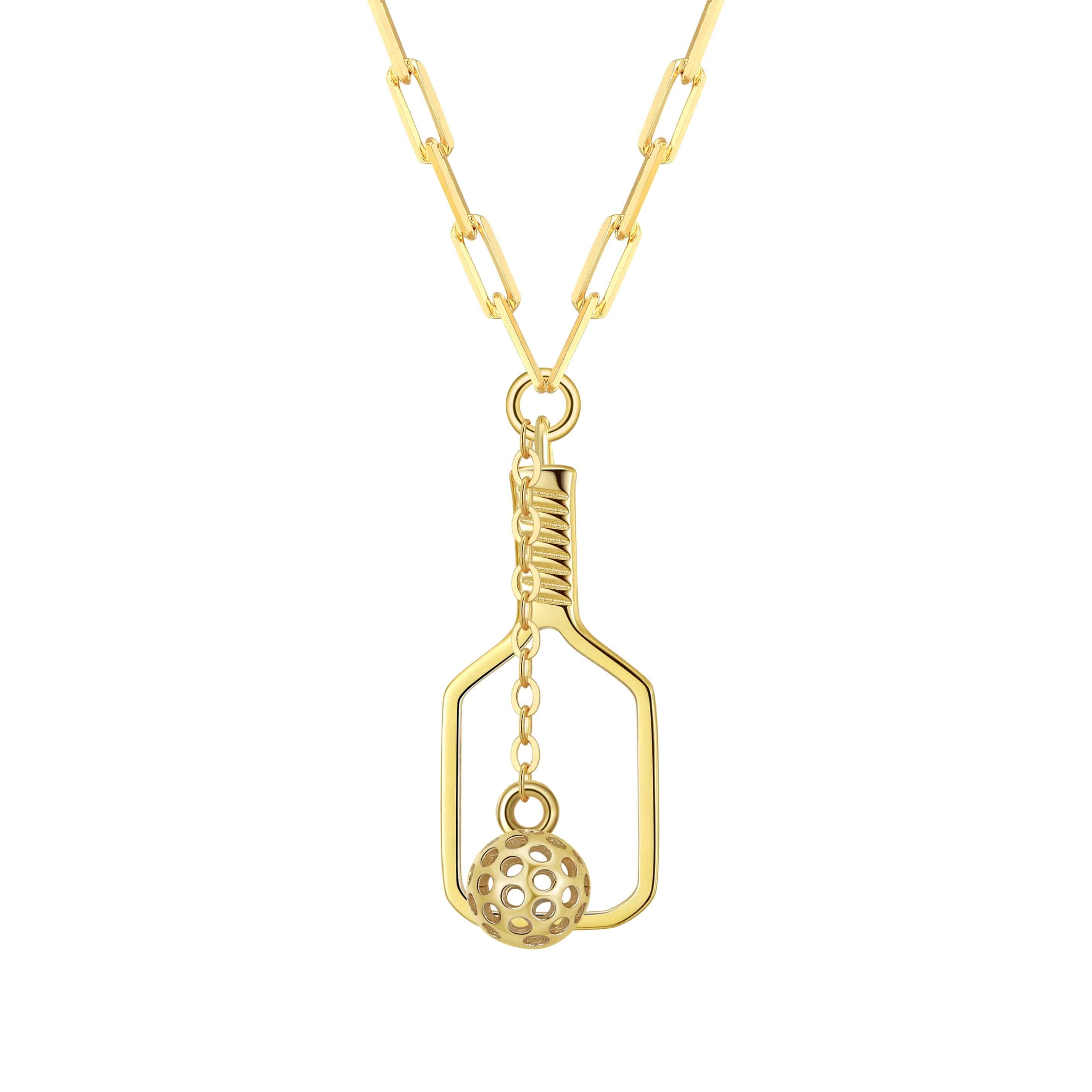 Pickleball The Mini Volley Necklace Gold