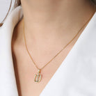 Saints FINE Rider's Prayer Solid Gold Mini Necklace