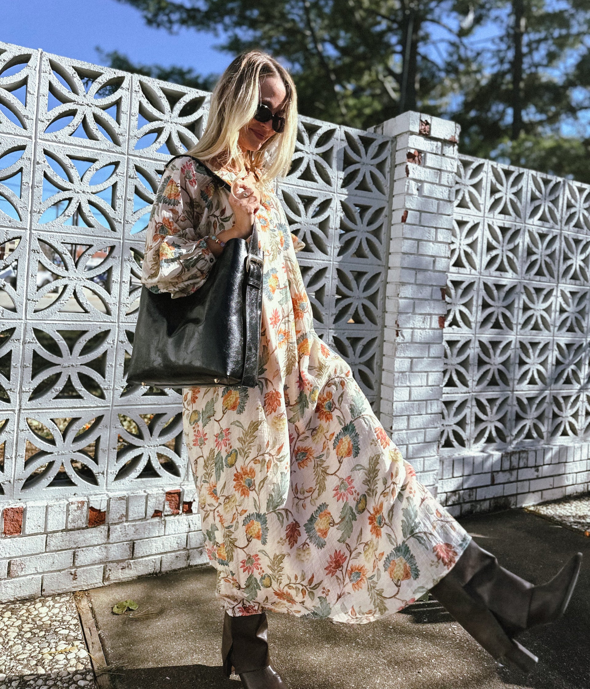 Blaire Botanical Midi Dress Large Blaire Botanical Midi Dress Large