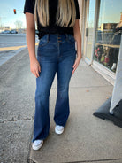 Sneakpeek Triple Button Denim Jeans - Athena's Fashion Boutique