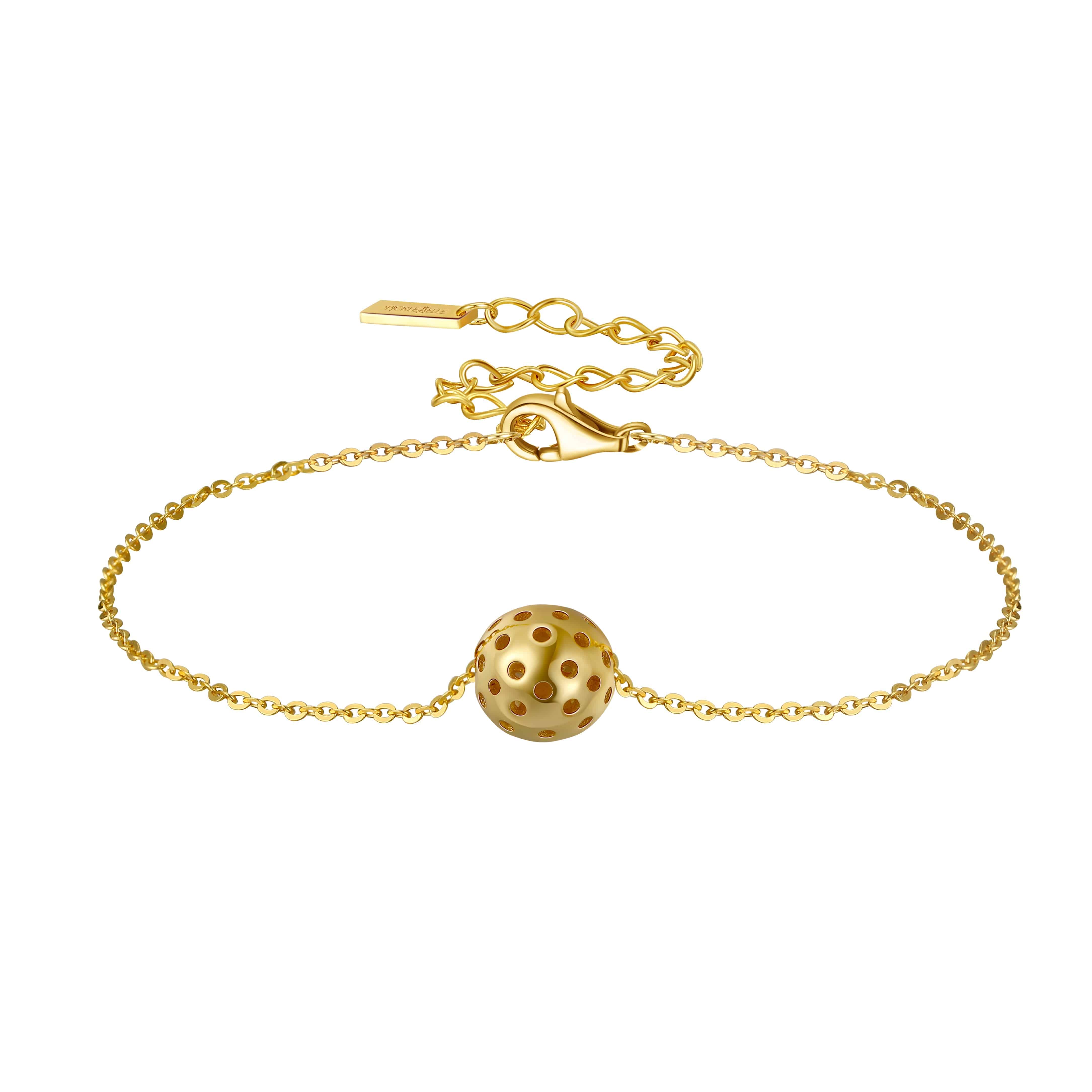 Pickleball Baby Belle Ball Bracelet Gold