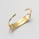 Touchstone I LOVE YOU Gold Cuff