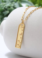 Touchstone Badass Bar Gold Necklace