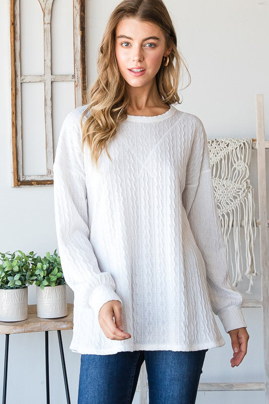 Ivory Lightweight Sweater - Athena's Fashion Boutique