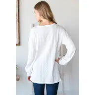 Ivory Lightweight Sweater - Athena's Fashion Boutique