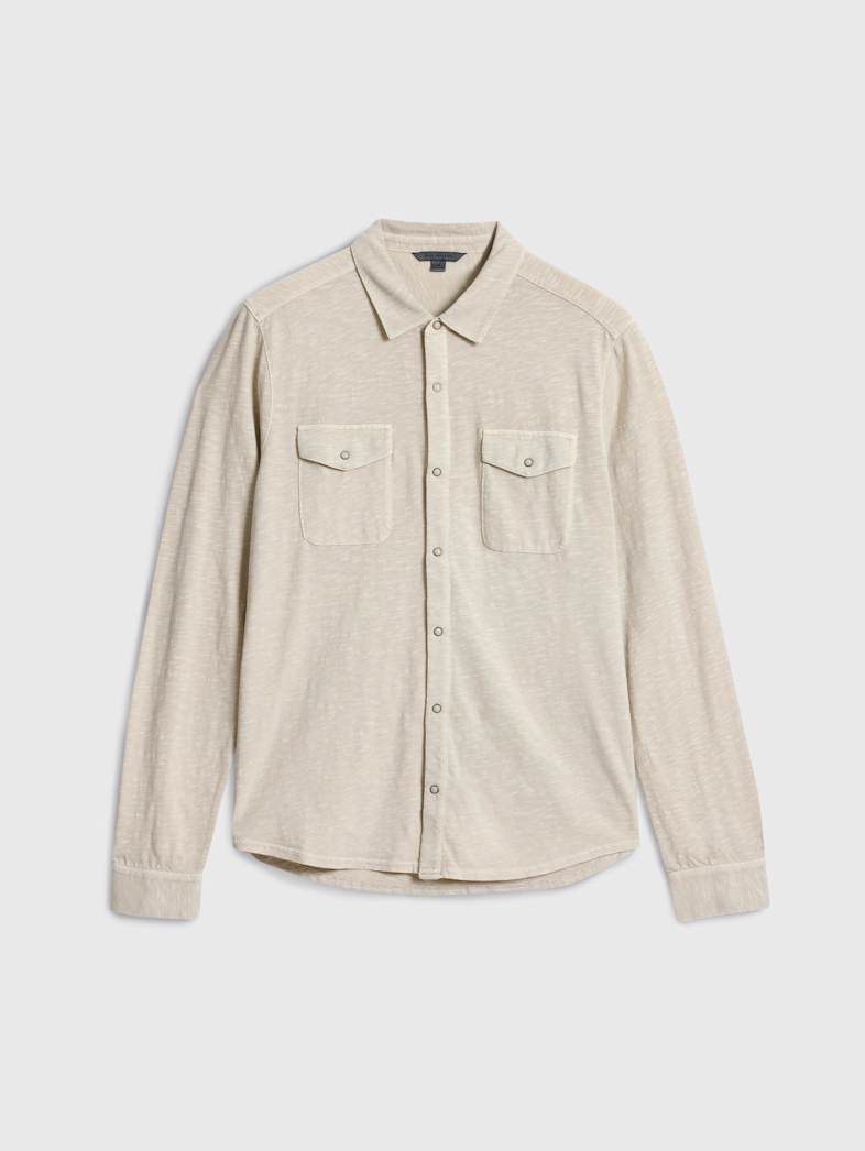 John Varvatos Knit Western Shirt in Vintage Wash Slub – Shoptiques