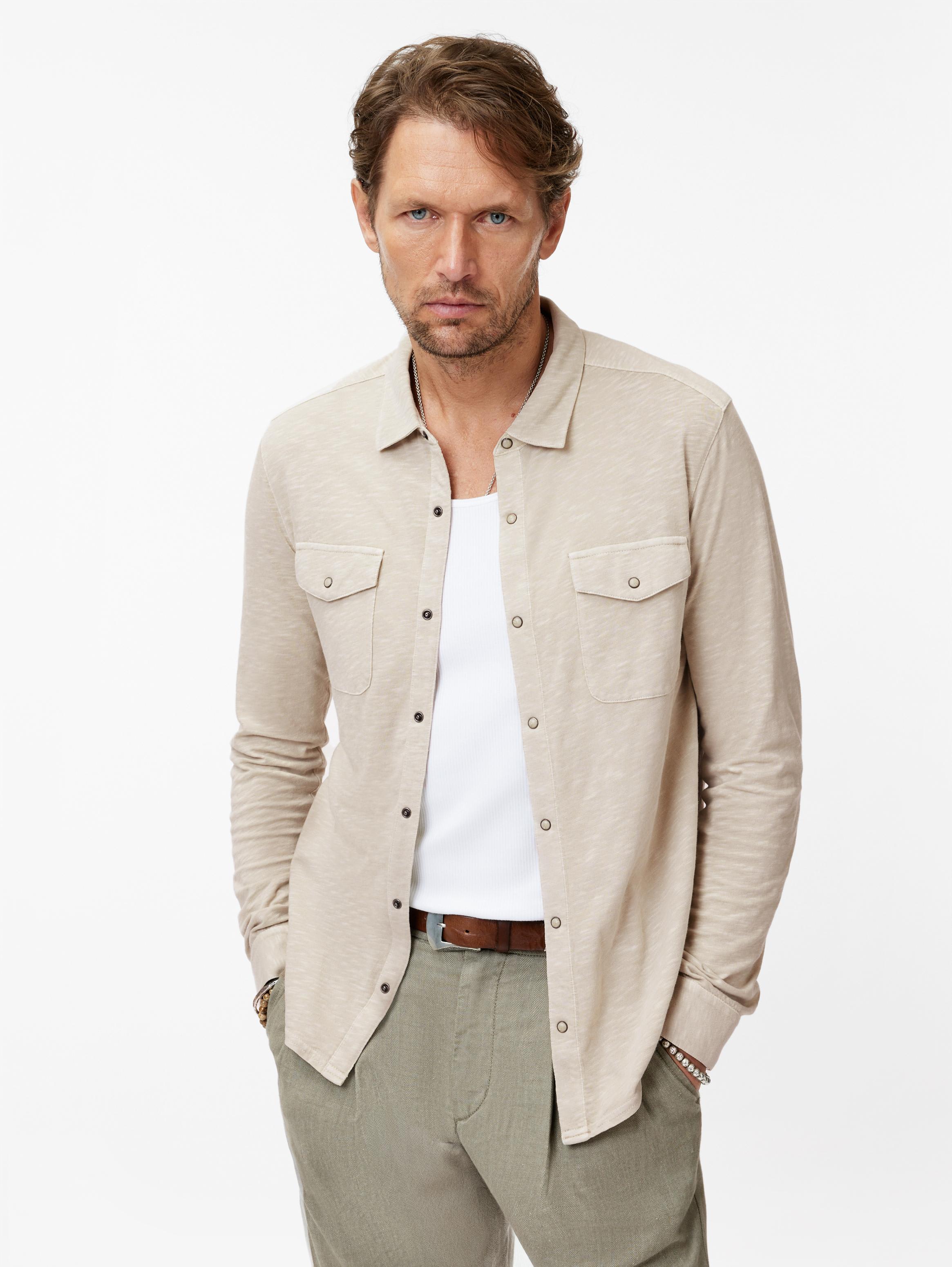 John Varvatos Knit Western Shirt in Vintage Wash Slub – Shoptiques