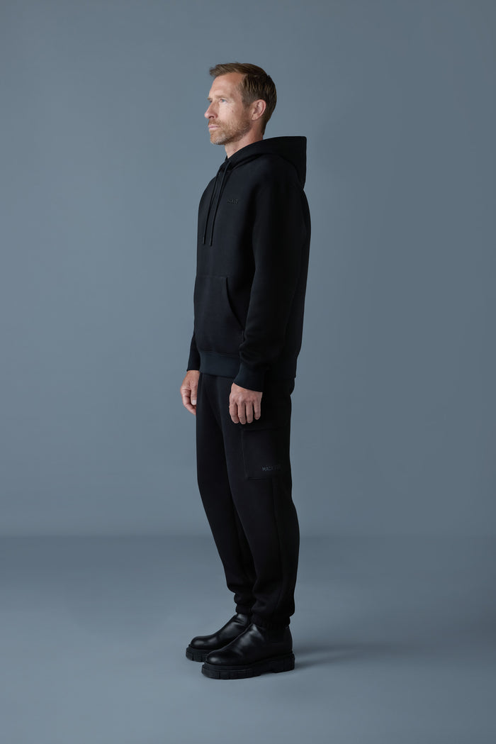 マメクロゴウチ Double Face Jersey Pullover Mackage Krystian Double-Face Jersey Hoodie- Black – Shoptiques