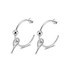 LoveMatch Tennis Hoop Playtime Earrings Silver