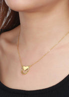 Saints Capture My Heart Horseshoe Necklace Gold