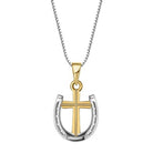 Saints Rider's Prayer Mini G/S Necklace Silver chain