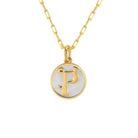 Saints Dainty Fancy P Initial Pendant Necklace