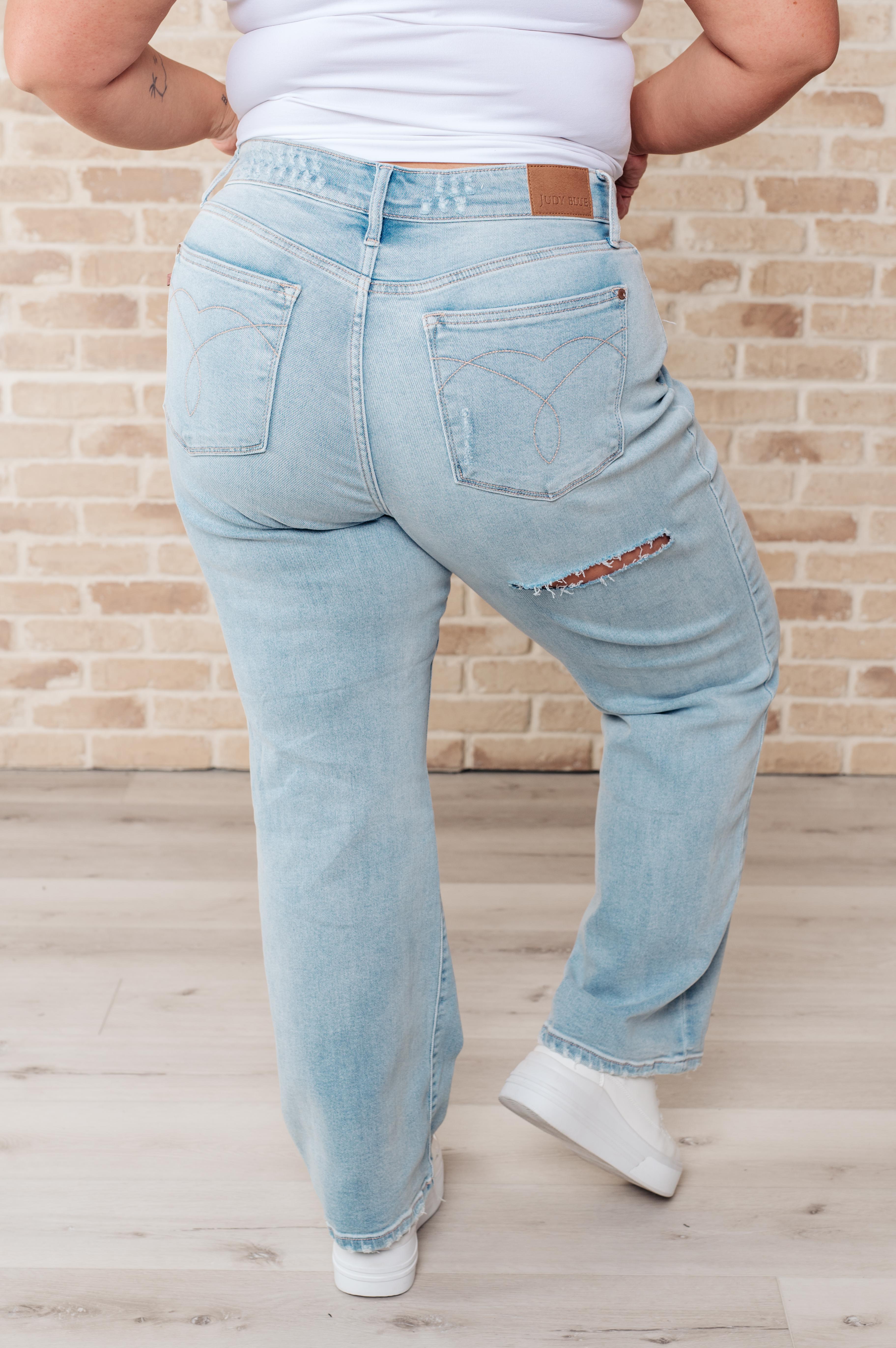 再値下げ　BACK THIGH SLIT DENIM 24インチ　ブルー 再値下げ BACK THIGH SLIT DENIM 24インチ ブルー
