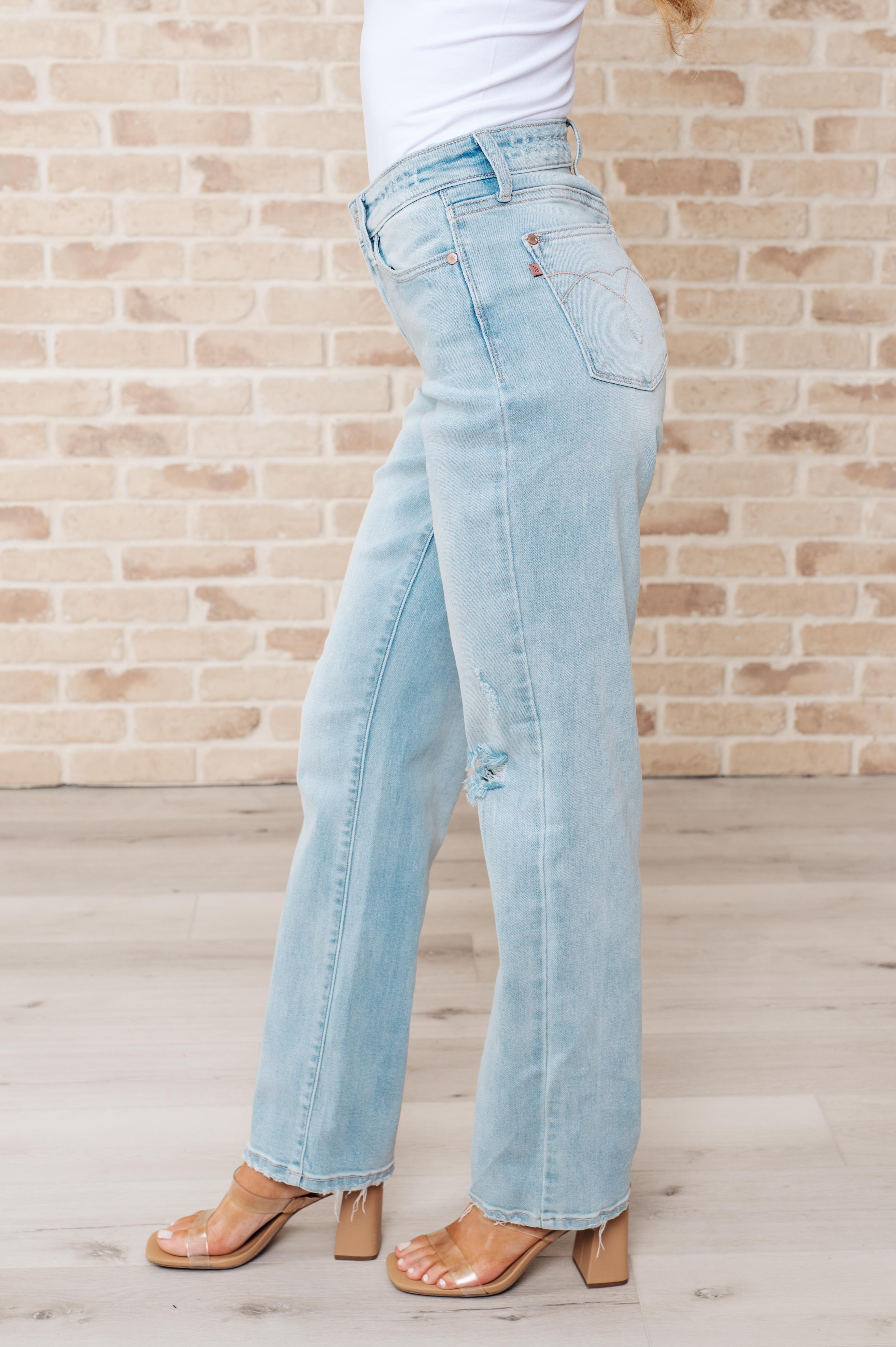 再値下げ　BACK THIGH SLIT DENIM 24インチ　ブルー 再値下げ BACK THIGH SLIT DENIM 24インチ ブルー