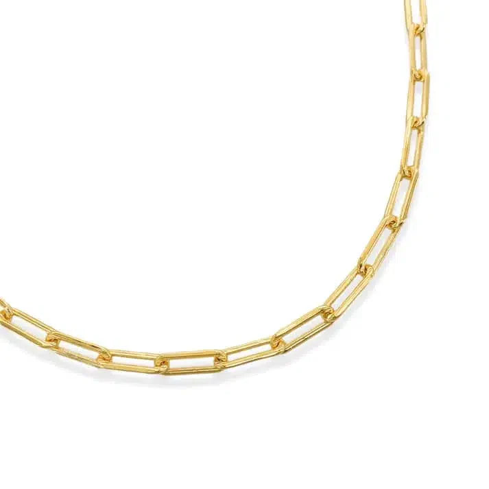 Gold Filled Medium Link paper Clip Chain Necklace