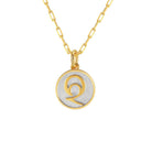 Saints Dainty Fancy Q Initial Pendant Necklace