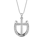 Saints Rider's Prayer Necklace in Sterling Silver