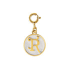 Saints Dainty Fancy R Initial Clip on Pendant