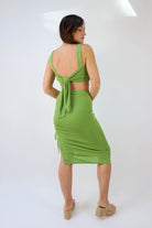 Slinky Green Midi Skirt | Sweetest Stitch Boutique