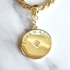 LoveMatch Tennis Heart Charm Gold