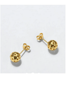 Pickleball Ball Stud Earrings Gold