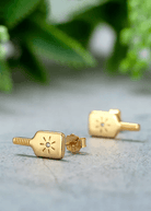 Pickleball Paddle Stud Earrings Gold