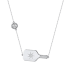 Pickleball The Dainty Dinker Starburst Silver Necklace