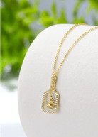 Pickleball The Mini Volley Plus Gold Necklace