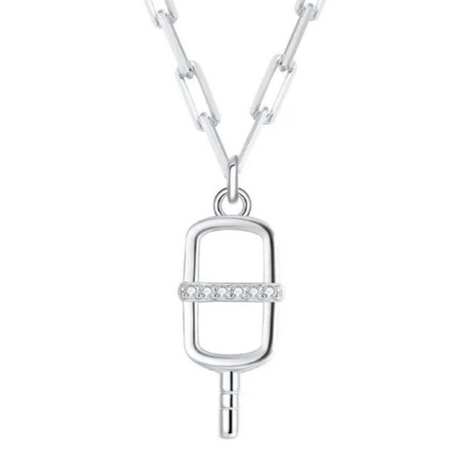 Pickleball The Rally Silver Necklace