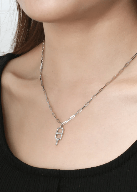 Pickleball The Rally Silver Necklace