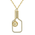 Pickleball The Volley Bling Gold Necklace