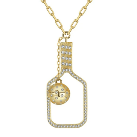 Pickleball The Volley Bling Gold Necklace