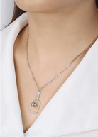 Pickleball The Volley Bling Silver Necklace