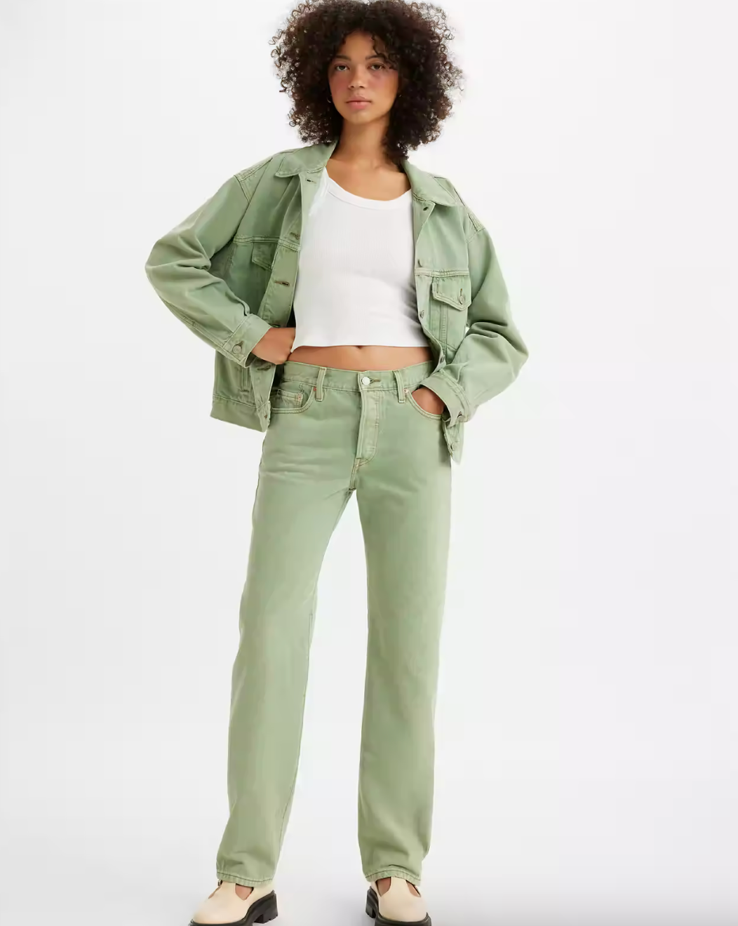 Levi's 501 90s - Botanical Oak Leaf Green - gilt+gossamer