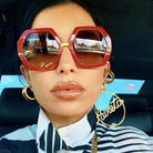 Glam Red Gold V Sunglasses - Yayas Glam & Gift Shop