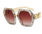 Glam Red Gold V Sunglasses - Yayas Glam & Gift Shop