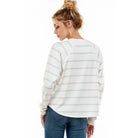 Ivory Oat Striped Long Sleeve Button Shirt