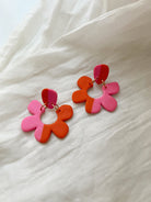 Beth Robson Art | Pink Daisies Clay Earrings | Sweetest Stitch