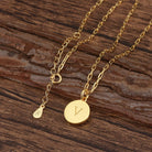 Saints Dainty Fancy V Initial Pendant Necklace