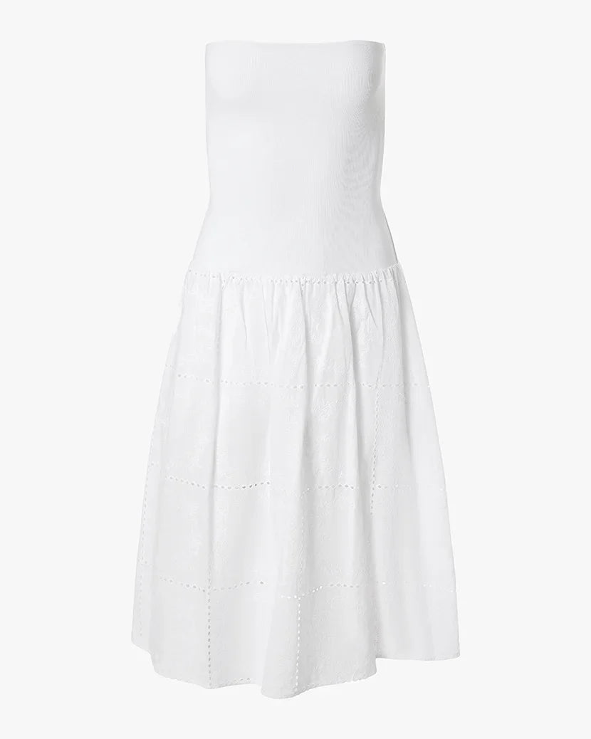 Weworewhat Ribbed Cotton Midi Dress