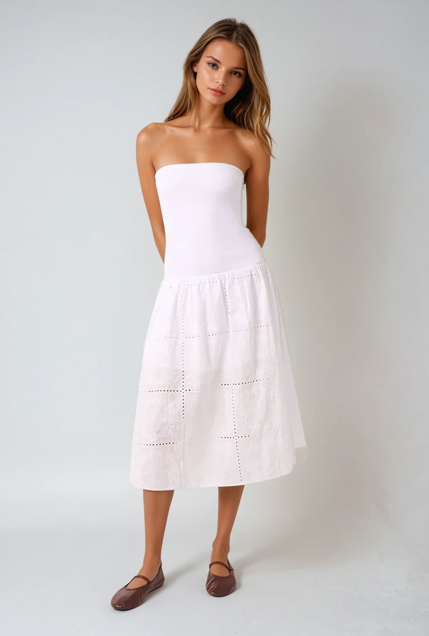 ribbed cotton midi dress Ribbed Cotton Midi