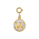 Saints Dainty Fancy Initial Clip on Pendant A-Z
