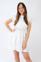 Shimmery Tiered Mini Dress | Sweetest Stitch Women's Boutique