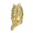 Everwild Courage Wolf Cuff Ring in Gold + Diamonds